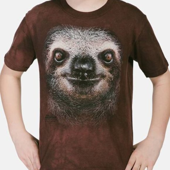 The Mountain Sloth Furry Animal Kids Shirt M - Picture 2 of 4